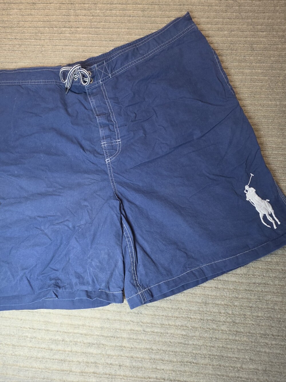 Ralph Lauren Polo Swim Trunk Shorts Mens 2XB Blue Large Logo NWT